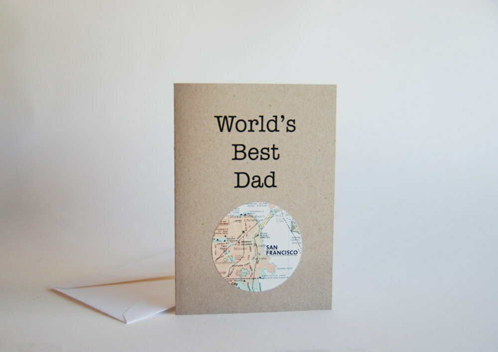 Worlds Best Dad map card