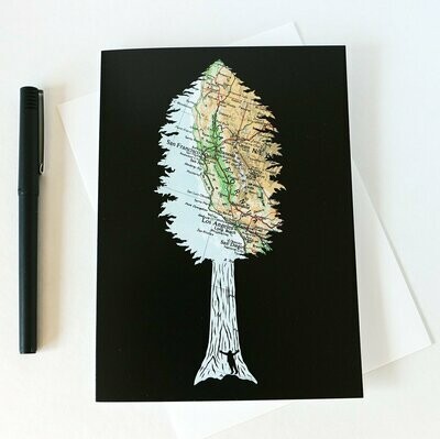 Be Giant Redwood Tree, Greeting Card
