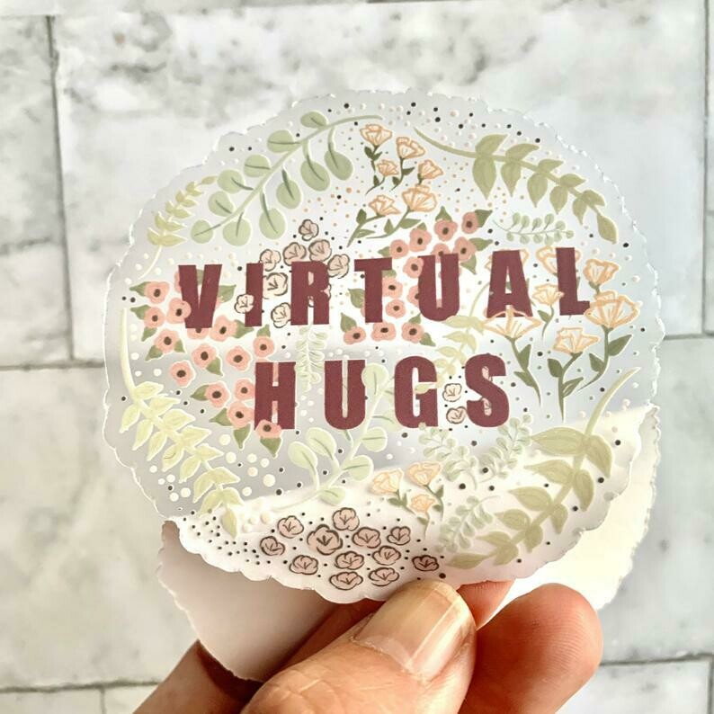 Virtual Hugs Sticker