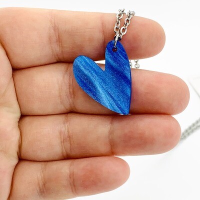 Necklace, I love you - Blue
