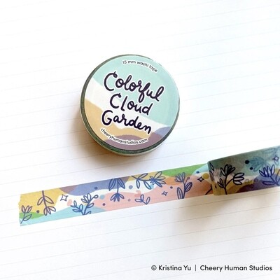 Washi Tape, Colorful Cloud Garden