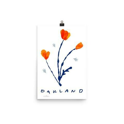 California Poppies | Oakland, CA Poster, 11x17