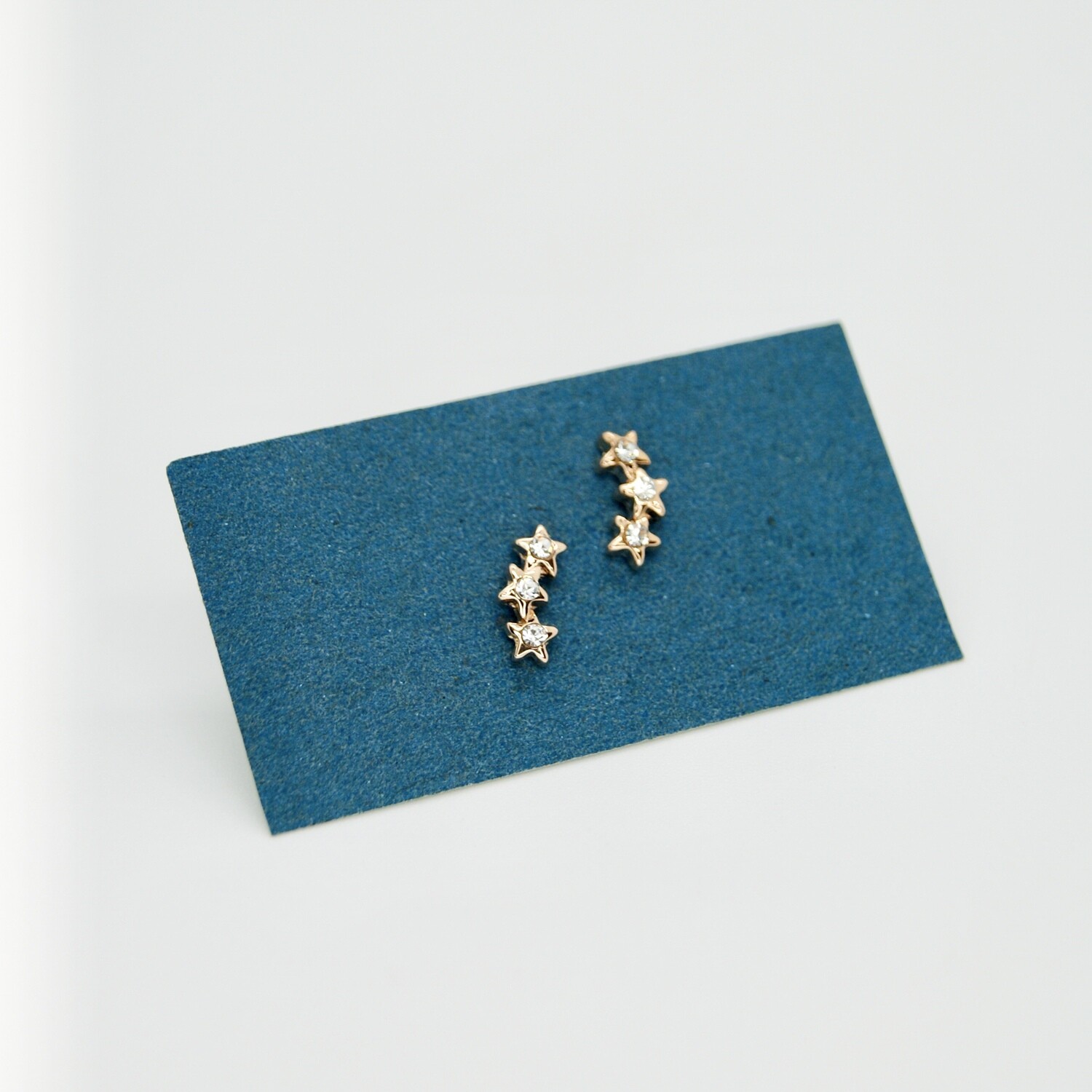 15003 Stud-rose gold-3 stars w/crystal 15003 Stud-rose gold-3 stars w/crystal