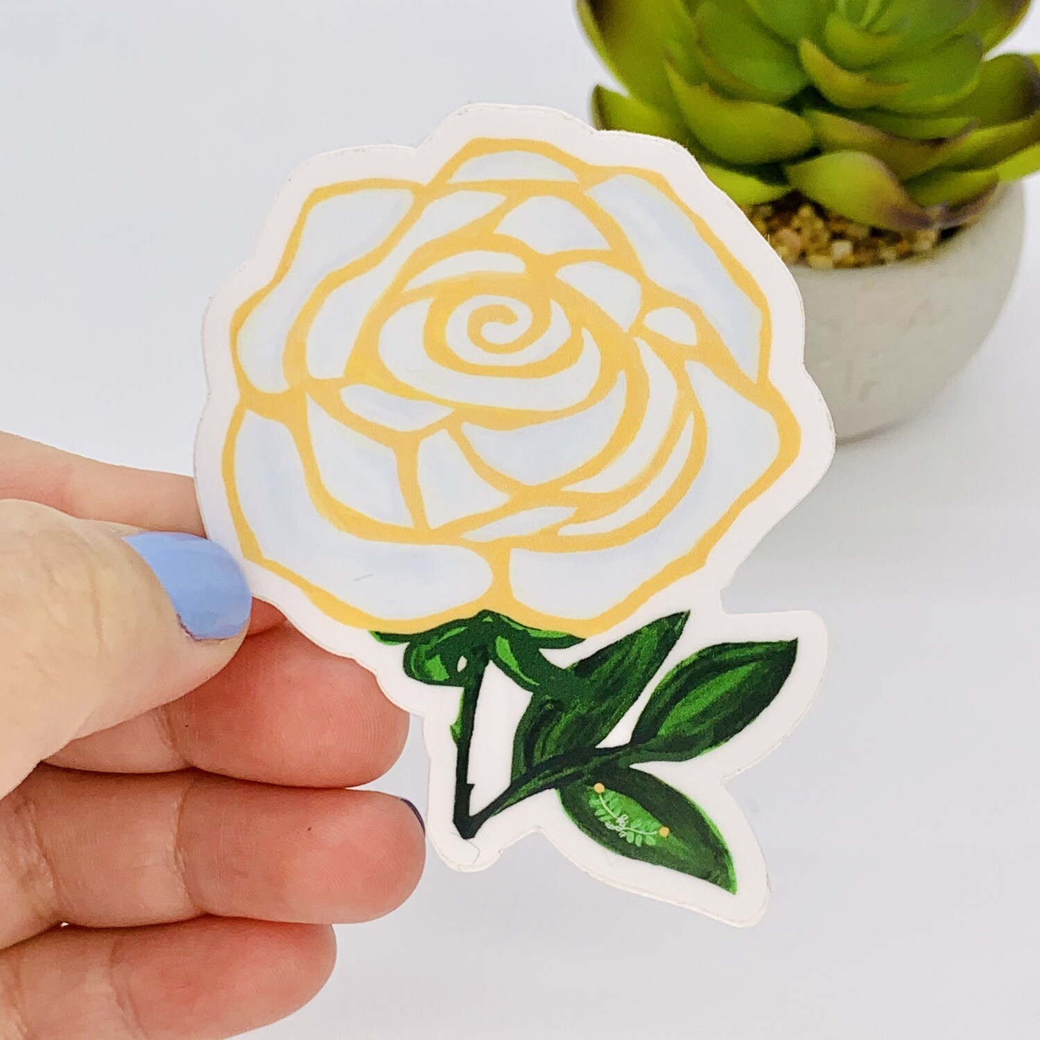 Creamsicle Rose Decal Sticker
