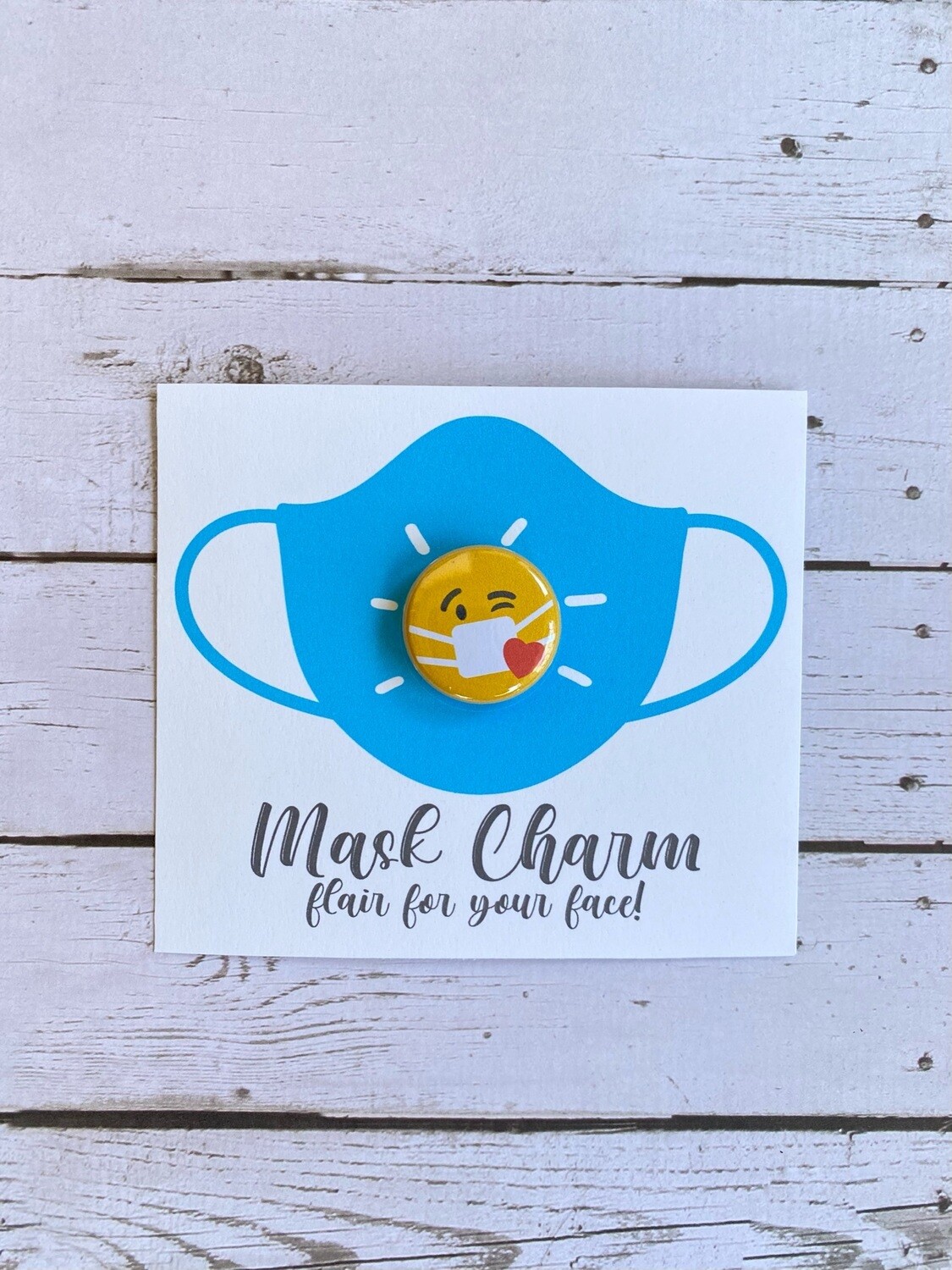 Mask Charm - Masked Kiss Emoji