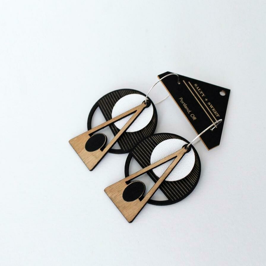 Earrings, Deco - Black Earrings, Deco - Black