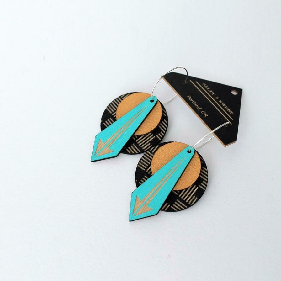 Earrings, Arrow - Yellow