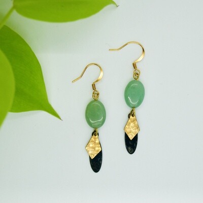 Green Aventurine Earrings (short)