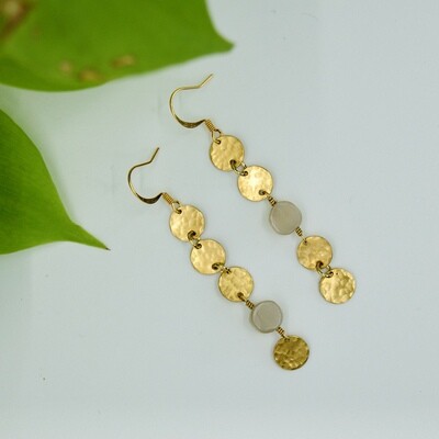 Maru Earrings w/ Moonstone