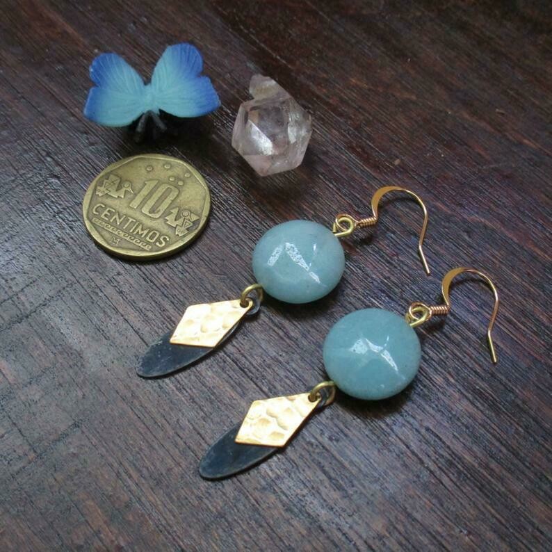 Amazonite Earrings with dangles (short)