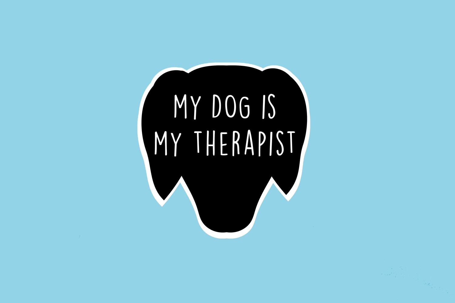 Dog is My Therapist Sticker