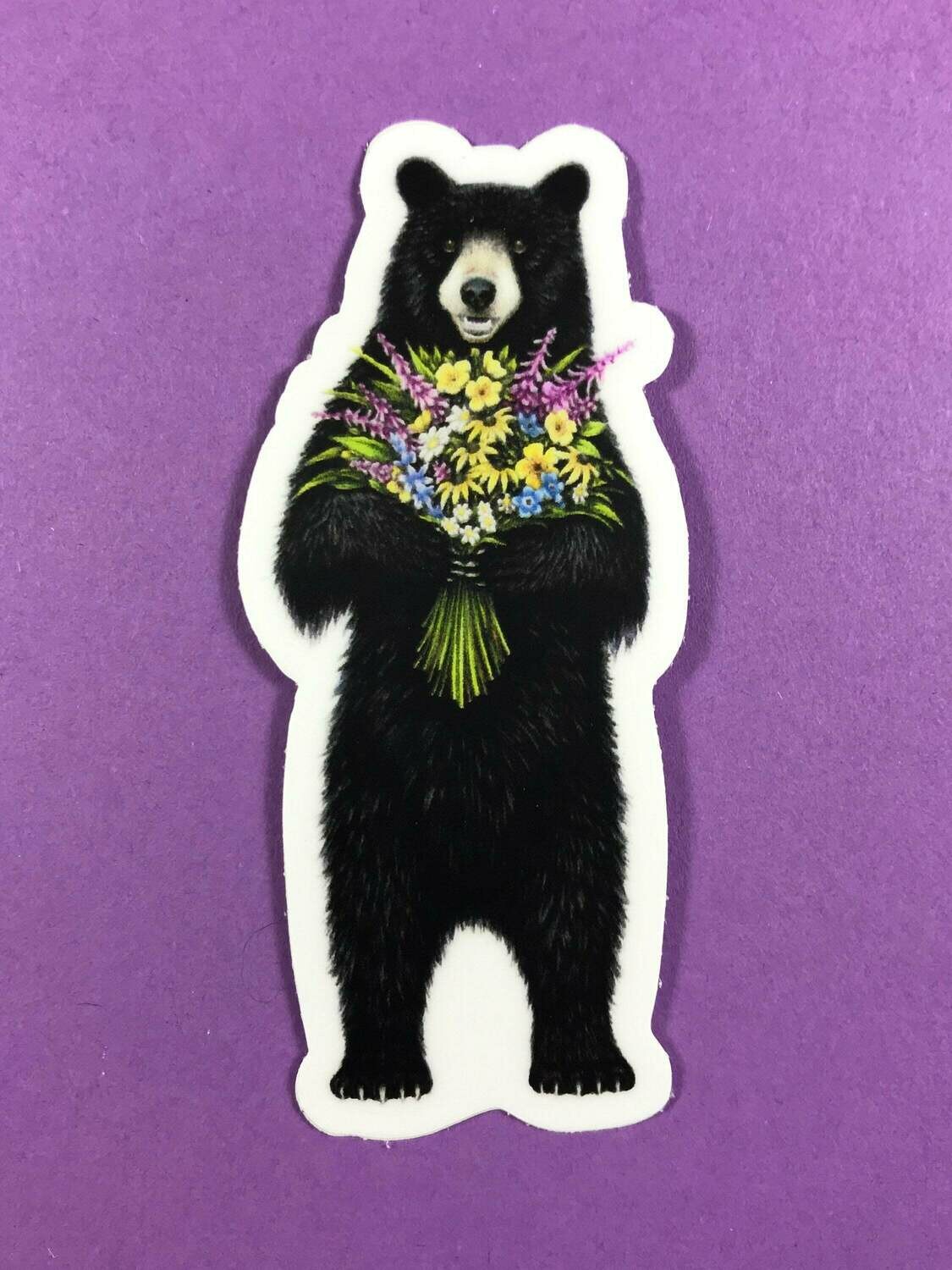 SALE - Black Bear Bouquet, Sticker