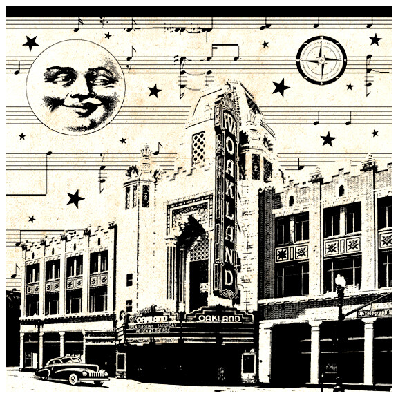 Fox Theatre Moonlight, 8x8 Print