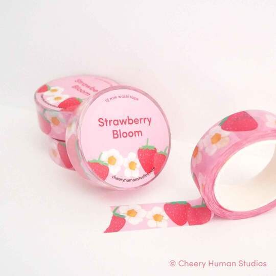 Washi Tape, Strawberry Bloom Washi Tape, Strawberry Bloom