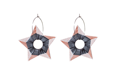 Earrings, Kaleidoscope Star Hoops