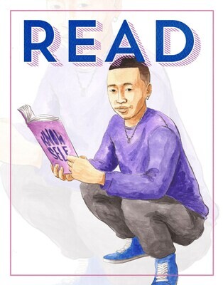 READ Art Print Purple 11x14