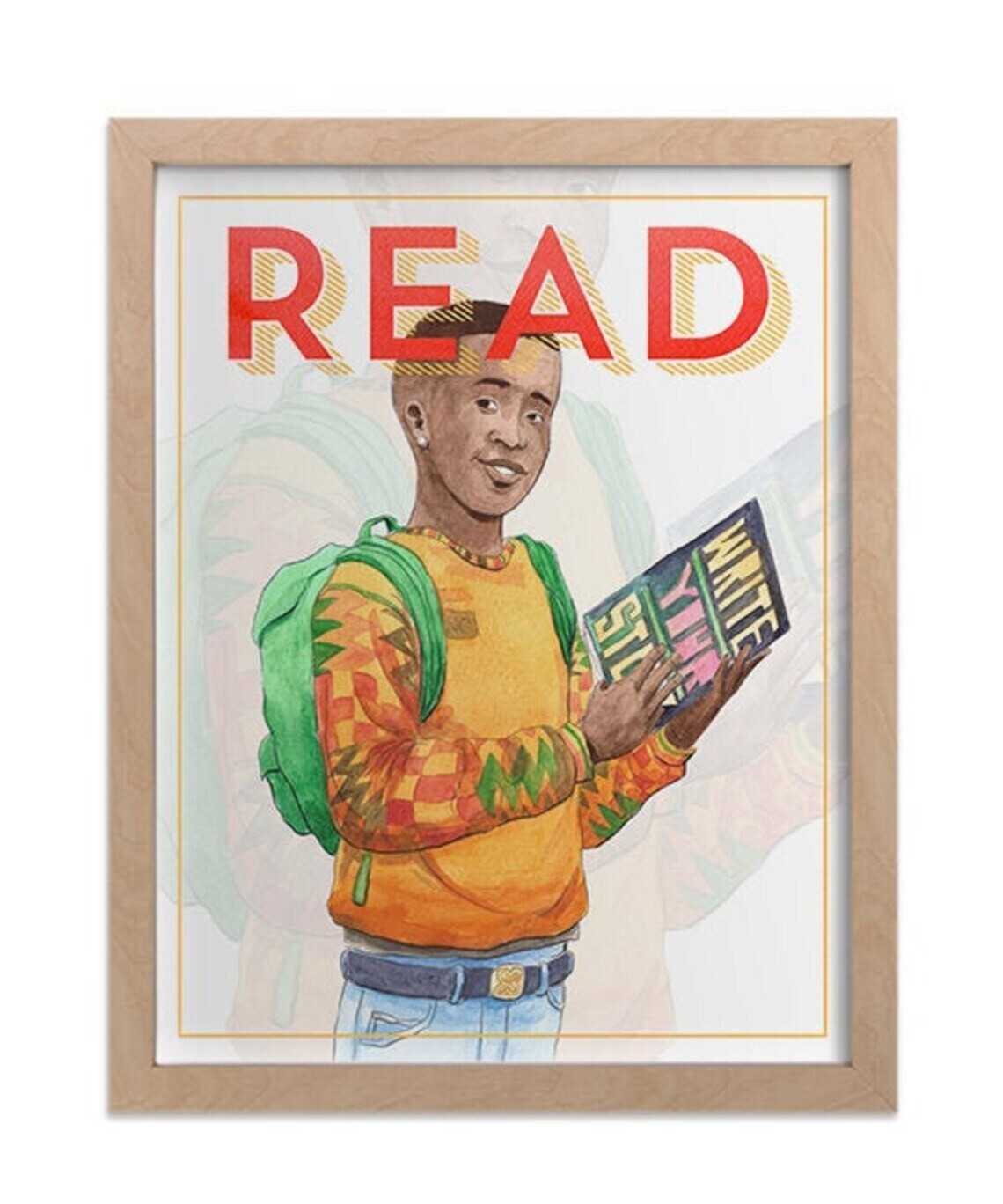 READ Art Print Red 11x14