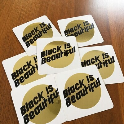 BLK is beautiful gold sticker