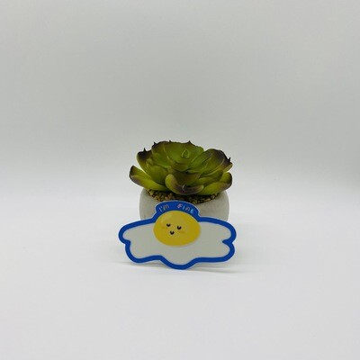 I&#39;m Fine Egg Sticker