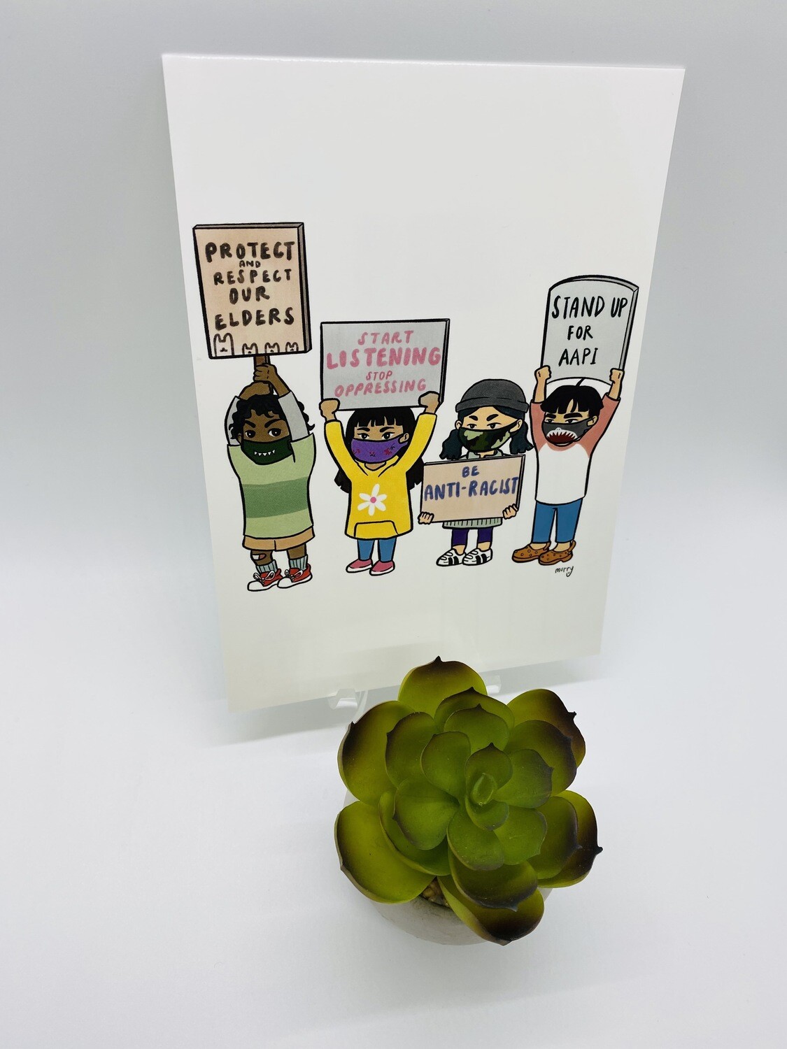 Little Kids, Big Signs Postcard