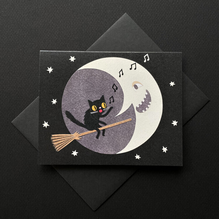 4x5 Halloween Card: Witch&#39;s Cat