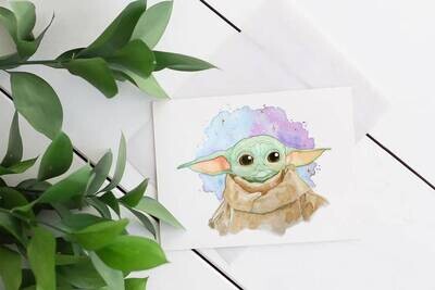 Baby Yoda Art Print
