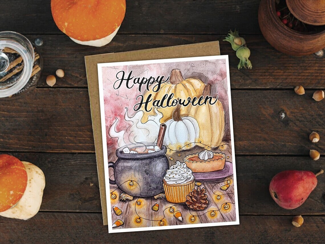 Happy Halloween Desserts Card