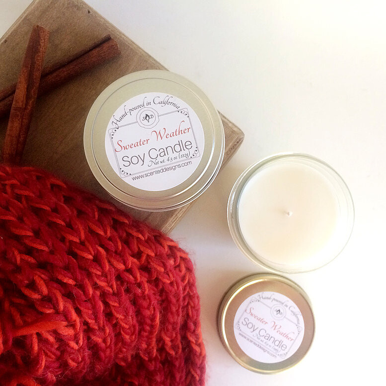 Travel Tin Soy Candle - Sweater Weather