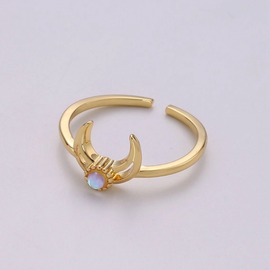 Opal Horn Gold-filled Ring