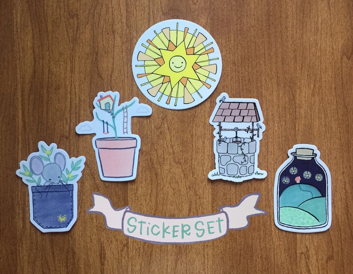 Little Whimsies, Sticker Set of 5