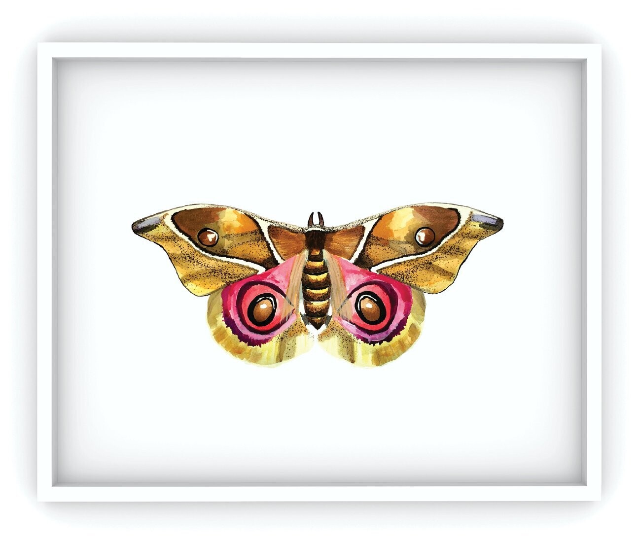 Moth #1 Art Print, Ochre/Pink (MO-PR-001) Moth #1 Art Print, Ochre/Pink (MO-PR-001)