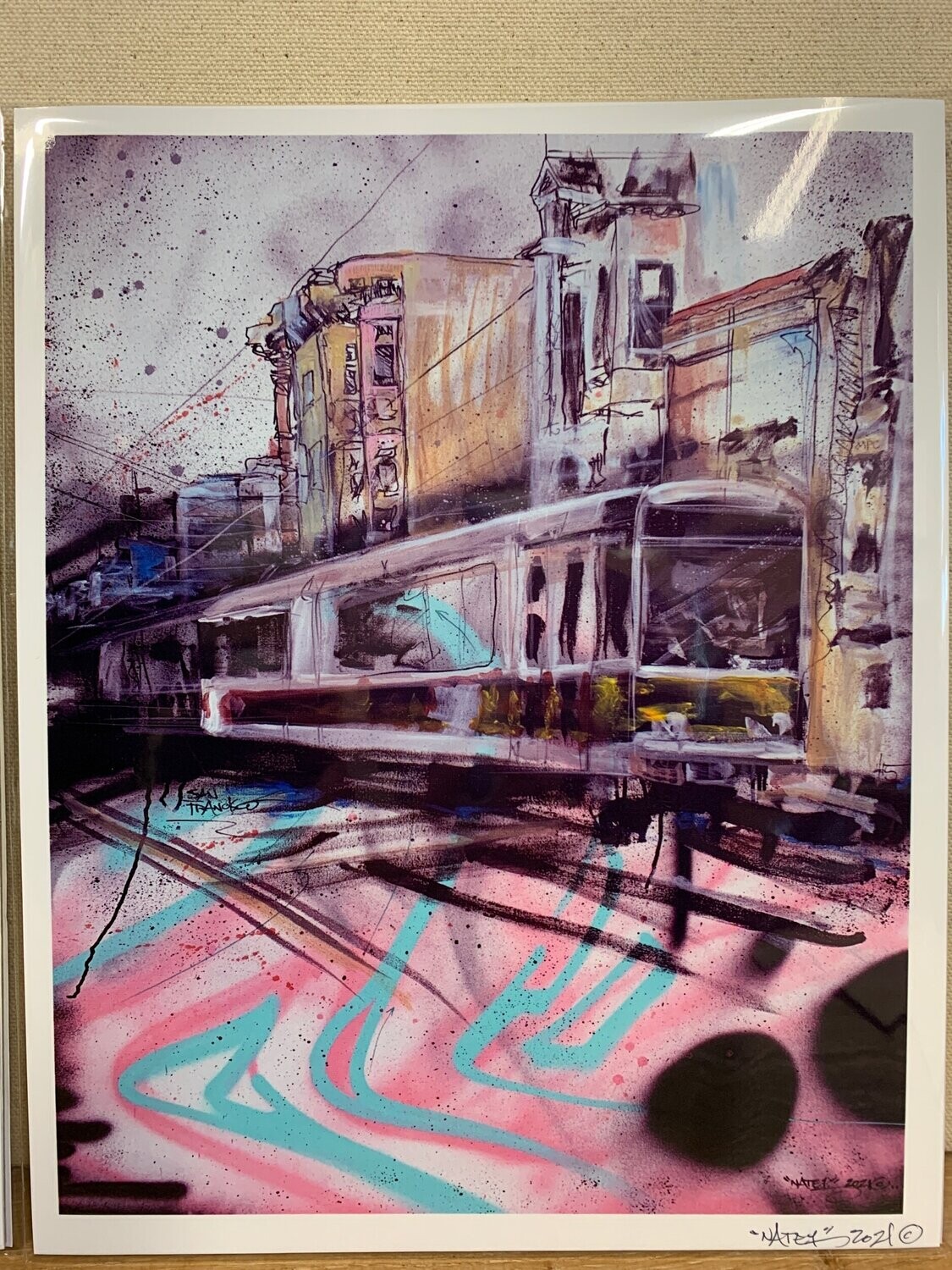 8X10 OLD SCHOOL TRAIN PRINT