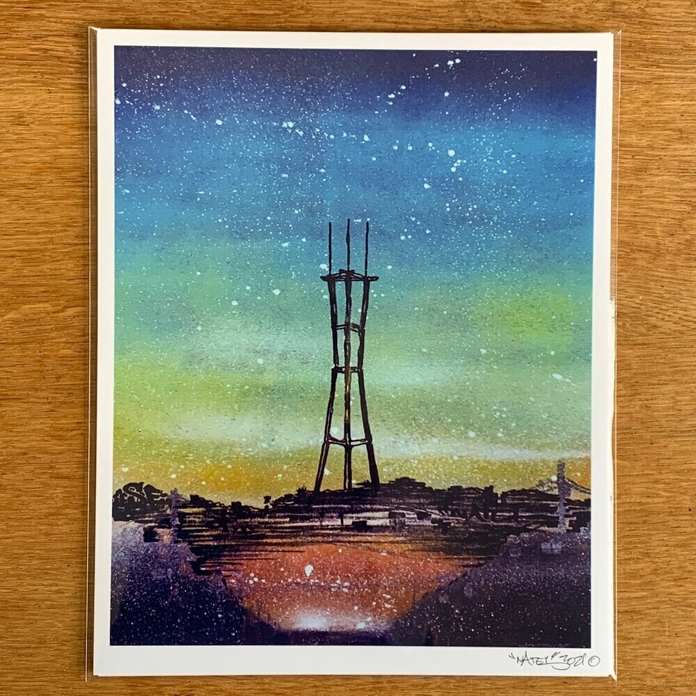 8x10 CA SUNSET SUTRO PRINT