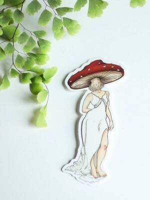 Mushroom Lady Sticker - Amanita Nouveau (STICK001)