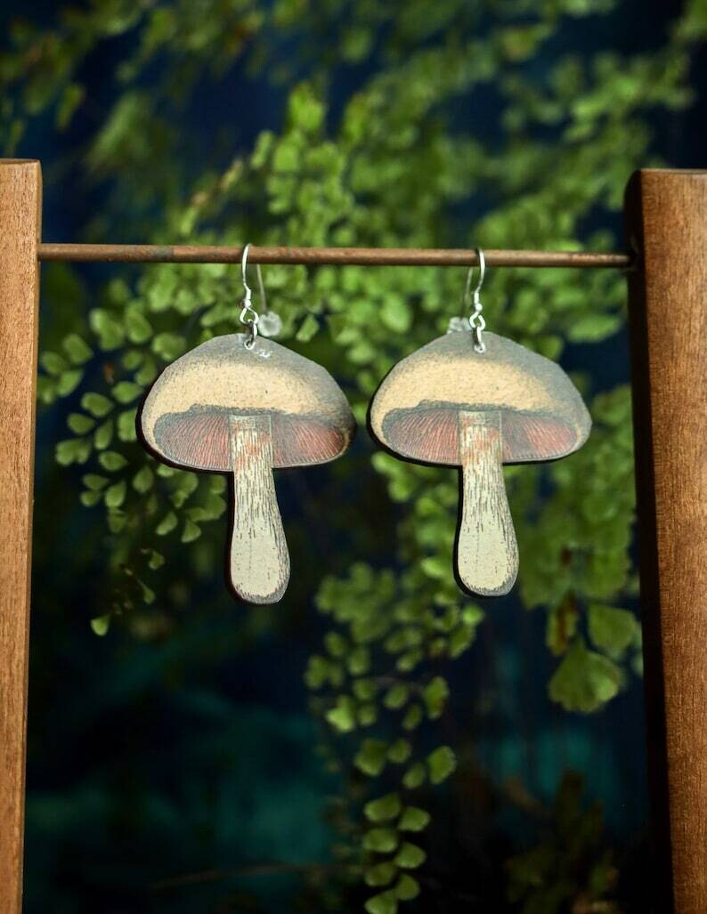 Mushroom Earrings - Shiitake (EAR017) Mushroom Earrings - Shiitake (EAR017)