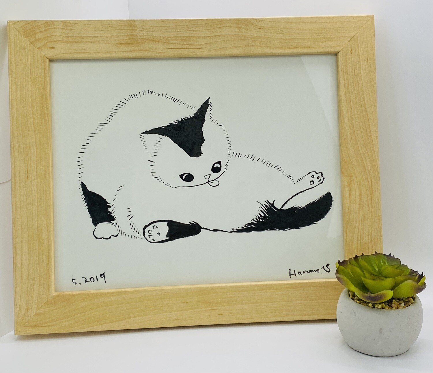 Lick Lick, Framed Original Drawing Lick Lick, Framed Original Drawing