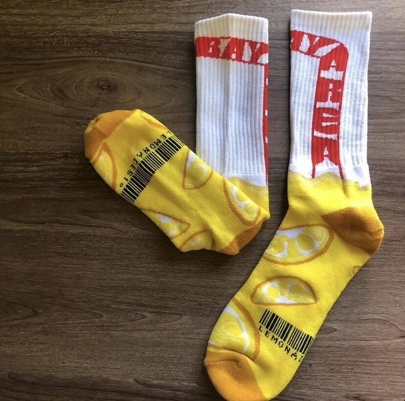 Bay Area Lemonade Socks, Yellow Bay Area Lemonade Socks, Yellow
