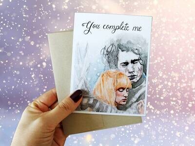 Edward Scisshorhands "You Complete Me" Card