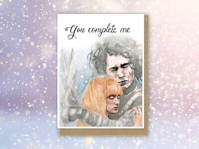 Edward Scisshorhands "You Complete Me" Card