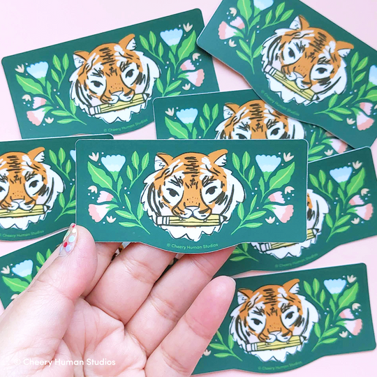 Sticker, Tiger + Flora