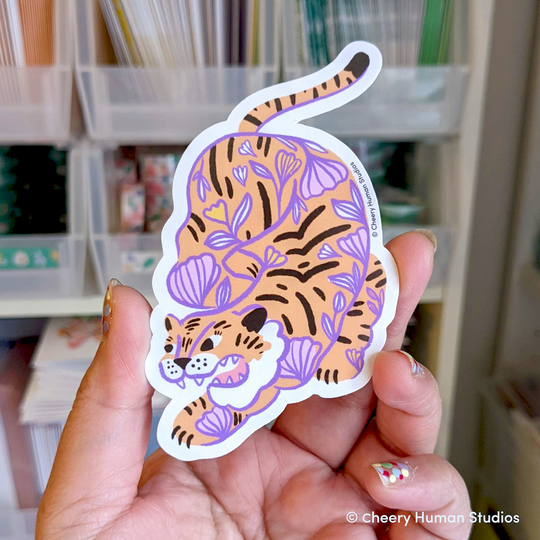 Sticker, Fierce Tiger Sticker, Fierce Tiger