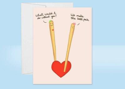 Chopsticks Love Card