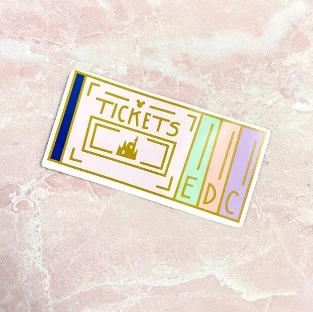 Disneyland Vintage Ticket Sticker