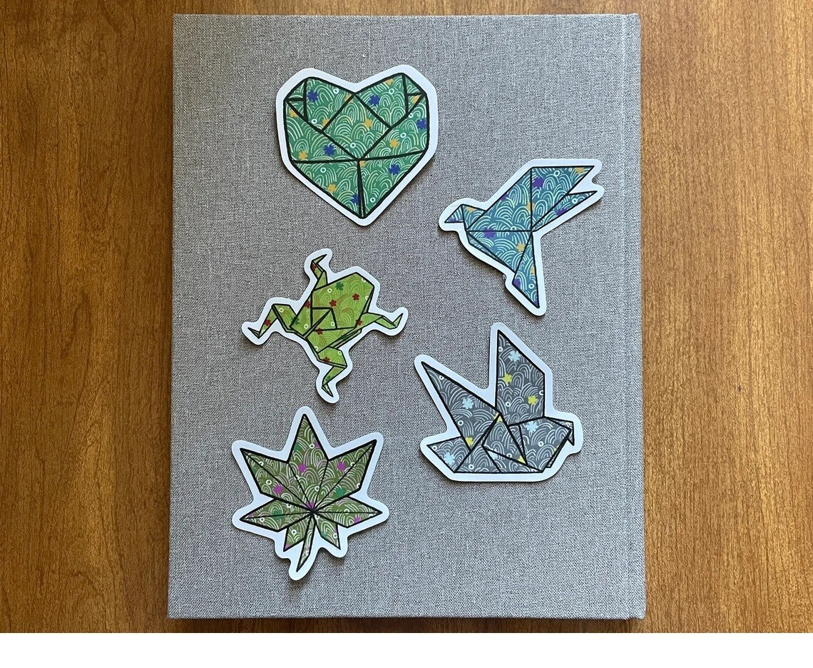 Origami Love (sticker set of 5)