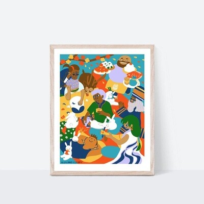 Seven Lucky Gods 11x14 Art Print