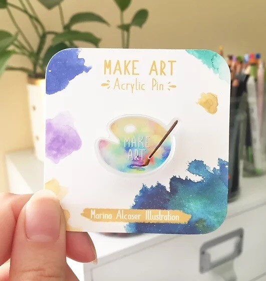 Make Art Acrylic Pin