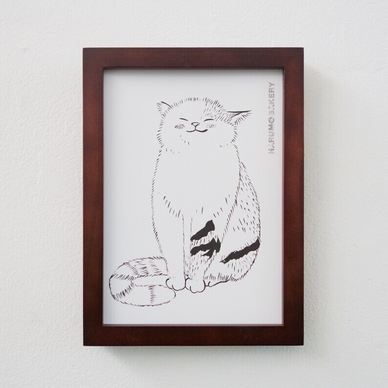 Sunny Smile Kitty 5x7 Art Print
