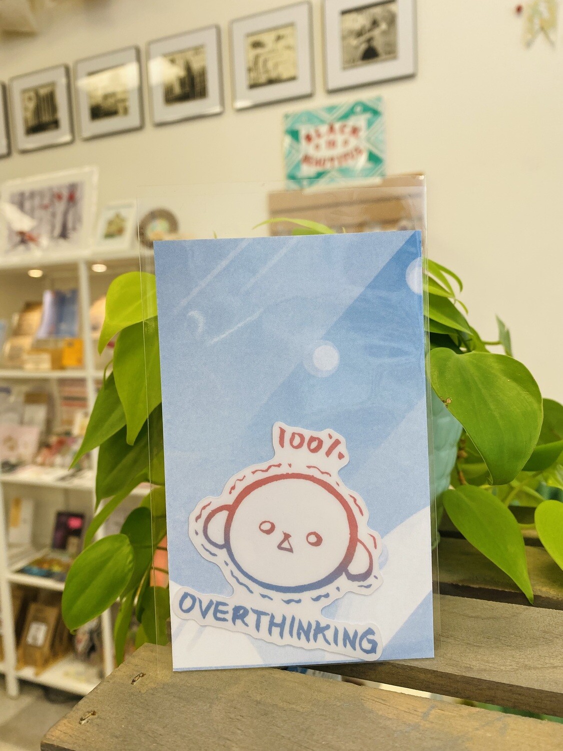 100% Overthinking Sticker