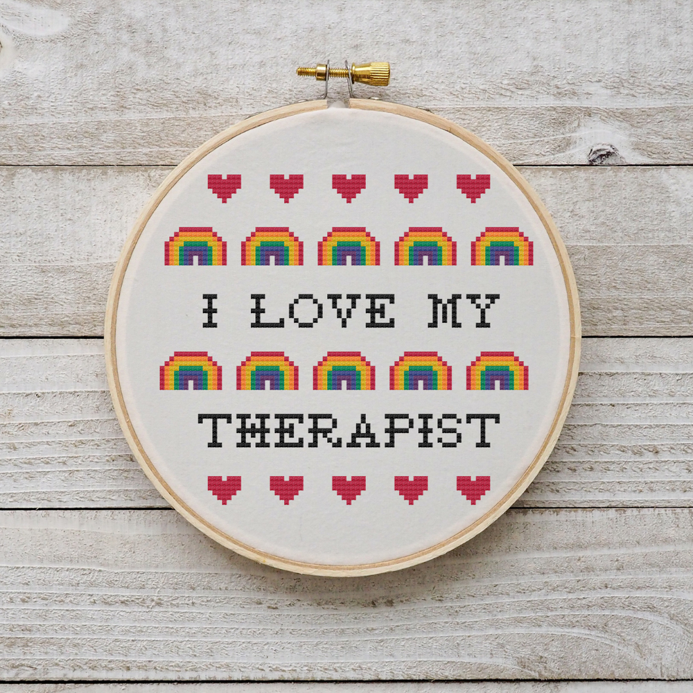 I Love My Therapist Wall Hanging