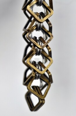 SALE - Earrings, The Box Chop Drops - Bronze